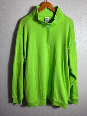 New with Tags Victoria Secret Pink Lime Green Quarter Zip Plus Size XXL